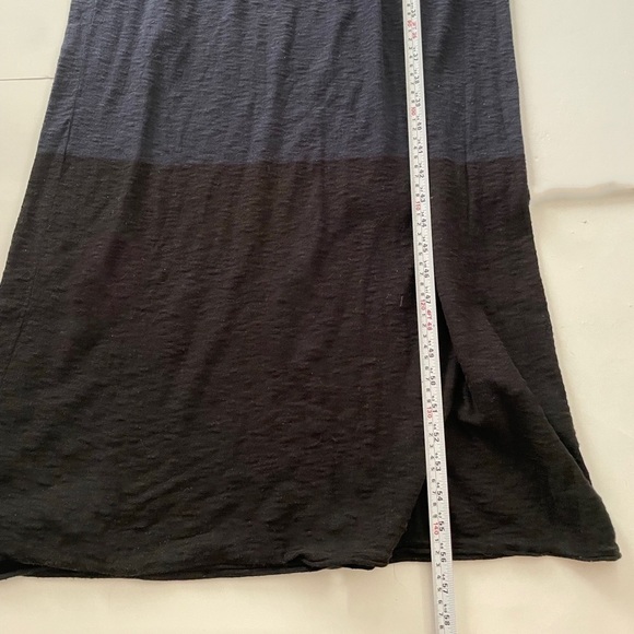 Vince cotton knit color block maxi tank dress black navy S - Picture 3 of 9